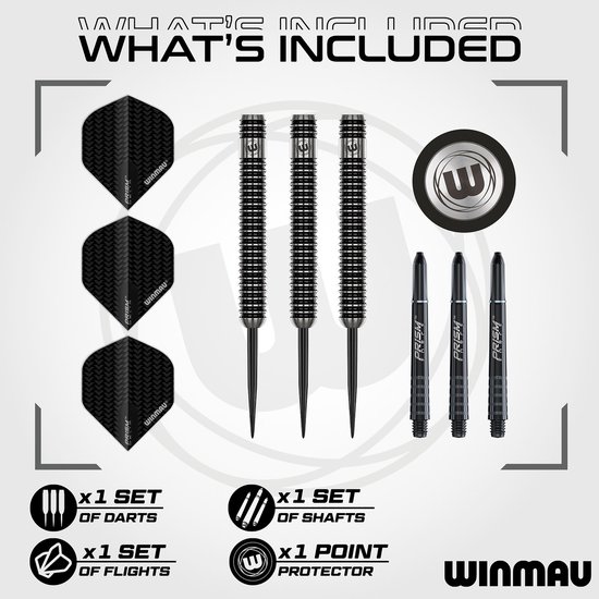 WINMAU - Blackout: Steeltip Tungsten Dartpijlen Professioneel - 24g van Winmau — afbeelding 4