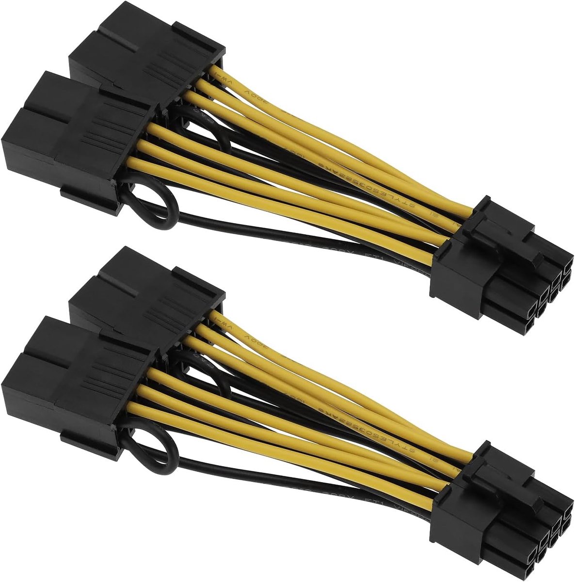 2 stks Videokaart Stroomkabel 18AWG Vertind Koper CPU 8 Pin Mannelijk naar Dual P-CIE 8 Pin Vrouwelijke Kabel 030-0571-000 Compatibel met Tesla K80 M40 M60