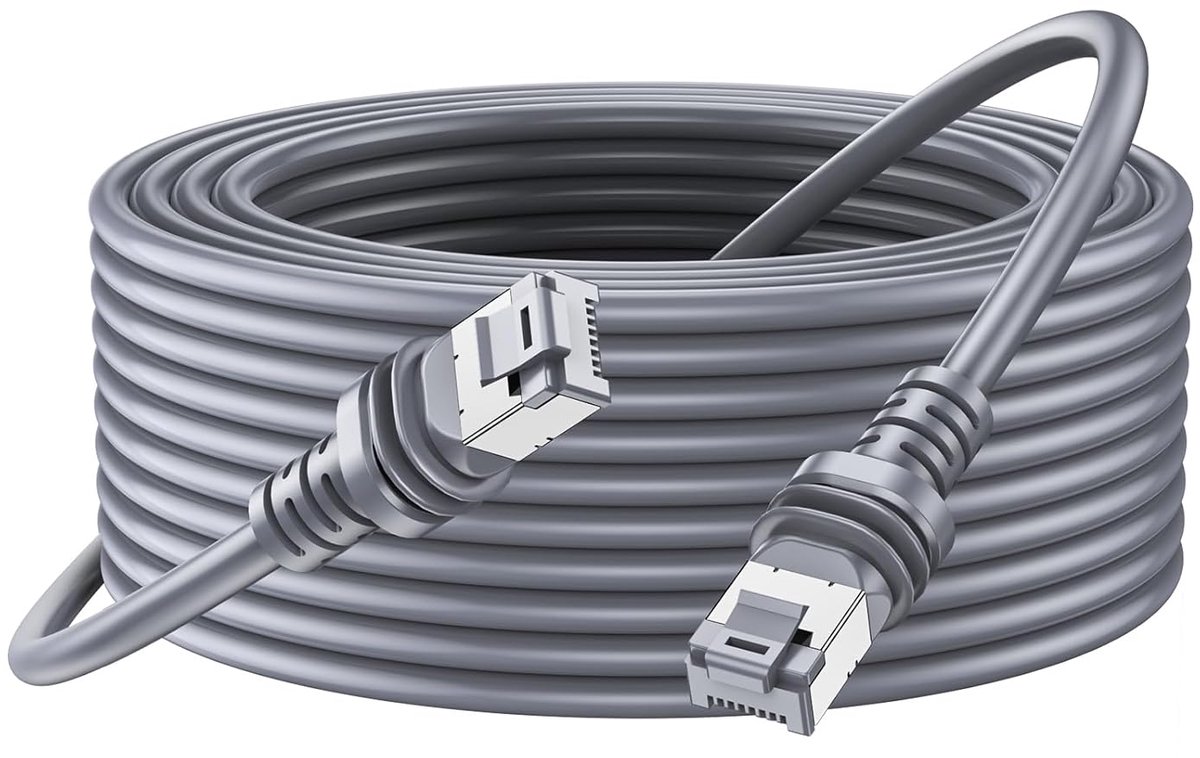 Gen 3 kabel 15M, Waterdicht Ethernet-kabel voor Starlink Gen 3 /Standaard/Mini, RF-coaxiale kabelverlengingsaccessoires voor Starlink-satelliet RV/Marine/Thuis (15M)