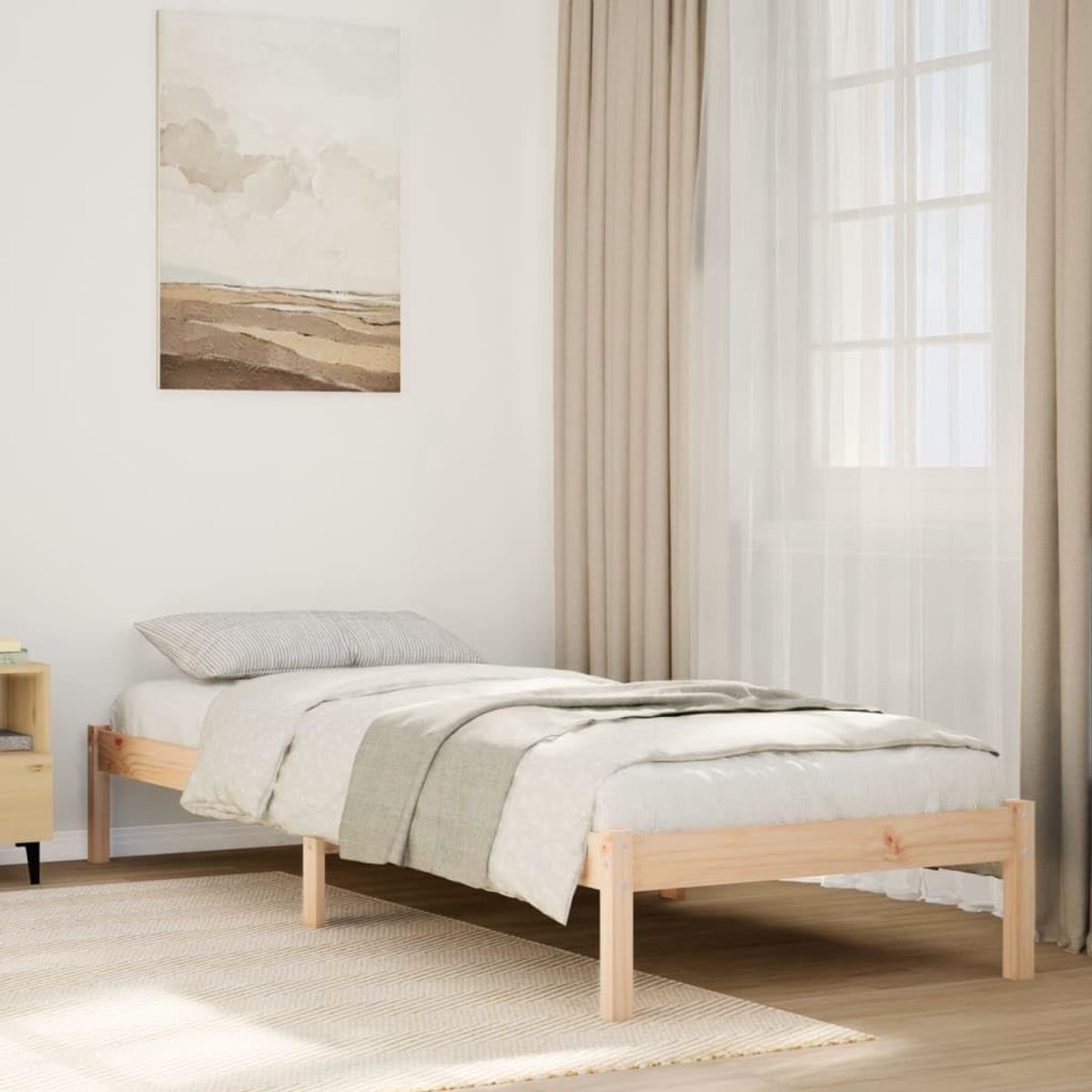 Massief grenenhout lattenbodem naturel 80x210 cm