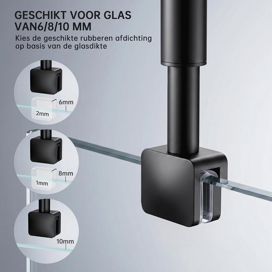 Stabilisatiestang verstelbaar 401-701 mm, mat zwart — afbeelding 3