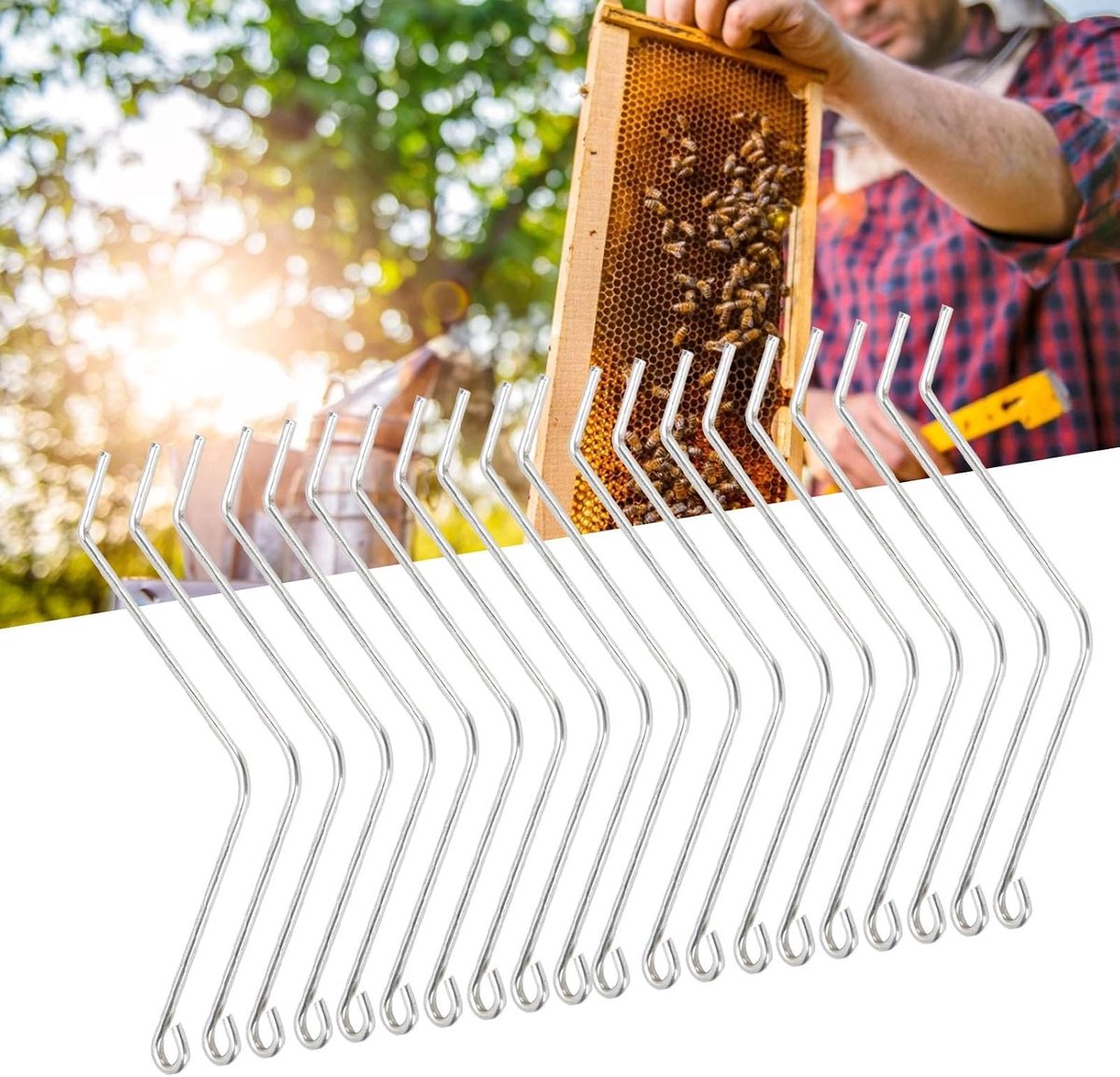 Tool, Bijenkorf Bevestiging 20 PCS Bijenkorf Connectors Rvs Materiaal Bijenteelt Gereedschap voor Houten Bijenkorf Bijenteelt Gereedschap