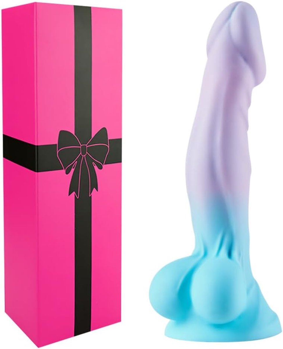 Siliconen Dildo van 20 cm met Krachtige Zuignap, Gradient Color Fantasy Klassieke Dildo's G-spot Stimulator, Realistische Anale Dildo voor Volwassenen, Anale Plug Penis voor Mannen en Vrouwen