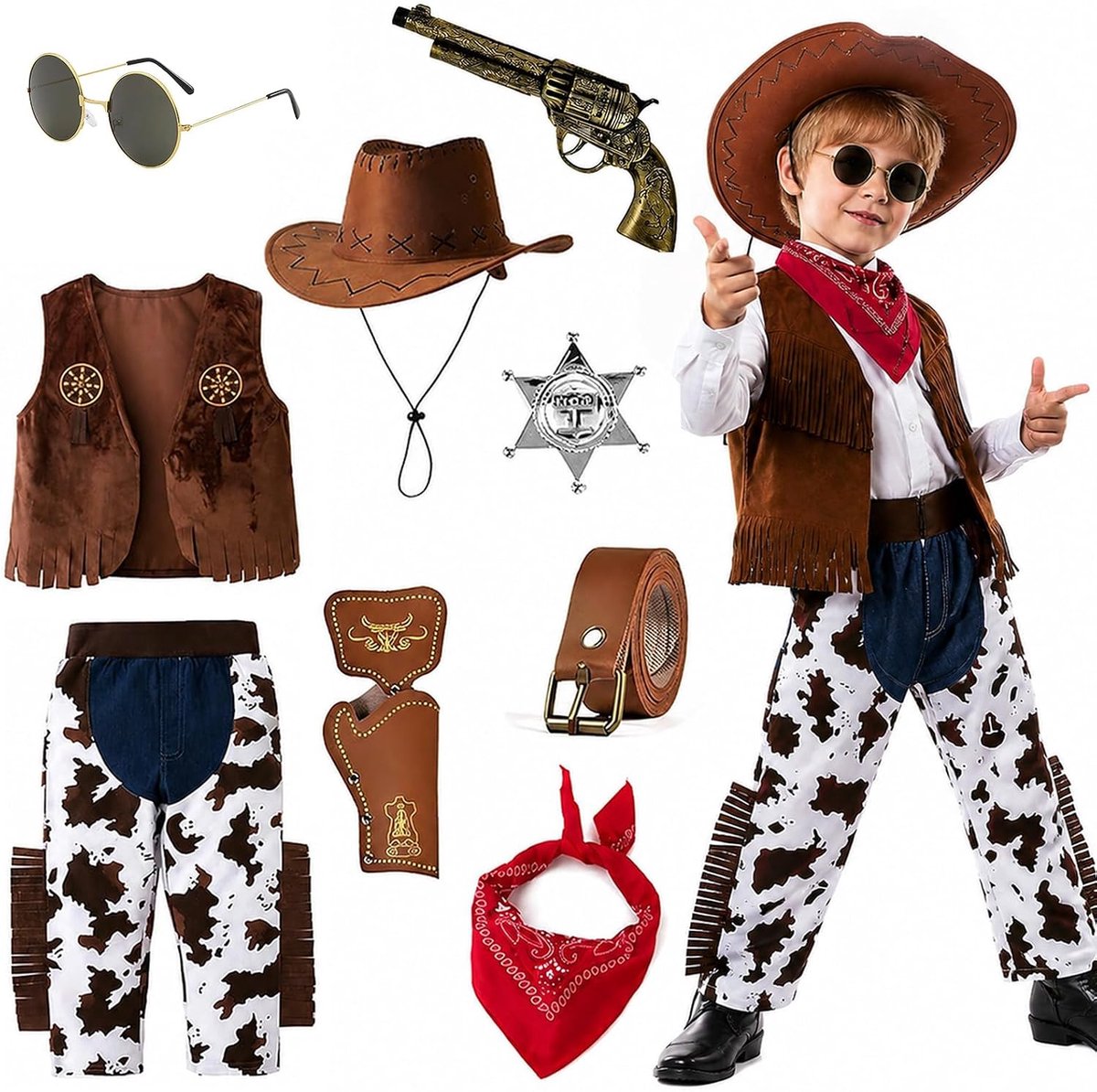 Kleding, verkleedkleding, 9-delige kostuumoutfits