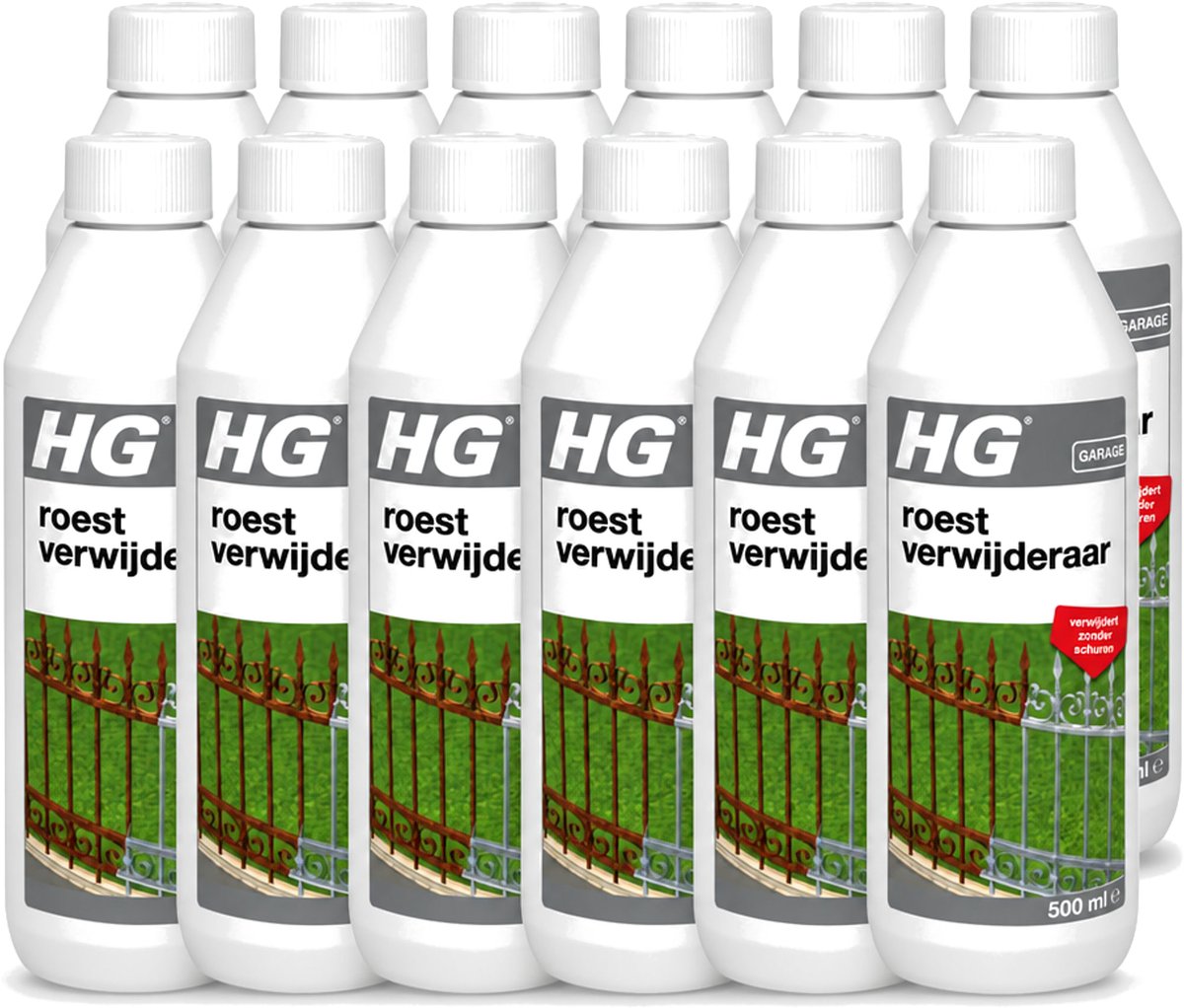 12 x HG - Roestverwijderaar - Verwijdert Zonder Schuren - Snel & Effectief - 500 ml - Voordeelverpakking - 12 stuks