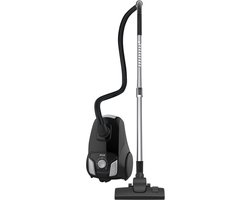 RYER MotionFlex Stofzuiger met Zak – 800W – 3L Stofzak – Regelbare Zuigkracht – Parket- & Tapijtborstel – Telescopische Buis – Zwart