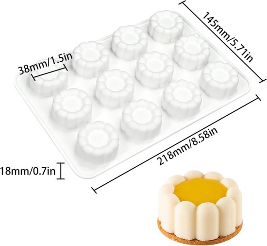 Mallen mousse mal siliconen gebak mal 6 holte 3D dobbelstenen dessert mousse cake mallen voor bakken doe-het-zelf ambachtelijke zeep kaars schimmel taart decoratie gereedschap (B_ — afbeelding 2