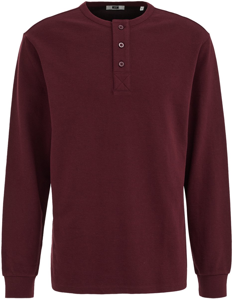 WE Fashion Heren relaxed fit T-shirt van ribstof