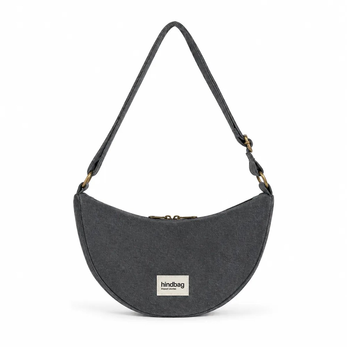 Hindbag heuptas Andrea donkergrijs - biologisch katoen