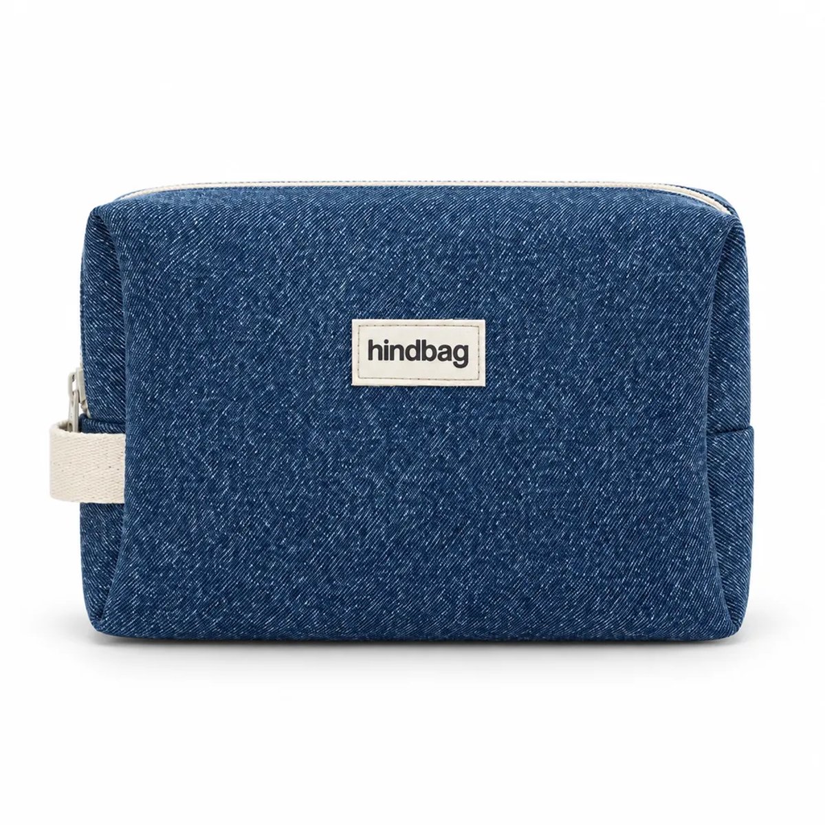 Hindbag toilettas Leon denim blauw - biologisch katoen