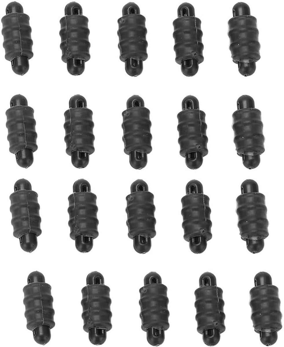 20 stuks karpervismethodeconnectoren met schroefdraad aan de buitenkant, stopkralen voor snel verwisselbare connectoren