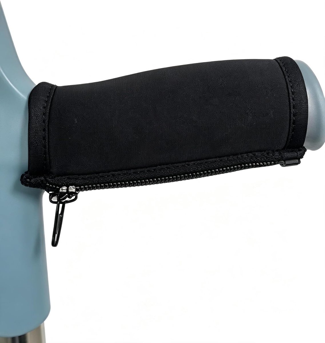 Krukkengreepkussen, set van 2 stuks, voor onderarmsteunen, zachte antislip loophulp, bekleding tegen drukplekken, wrijving, voor senioren, revalidatie, dagelijks gebruik, zwart
