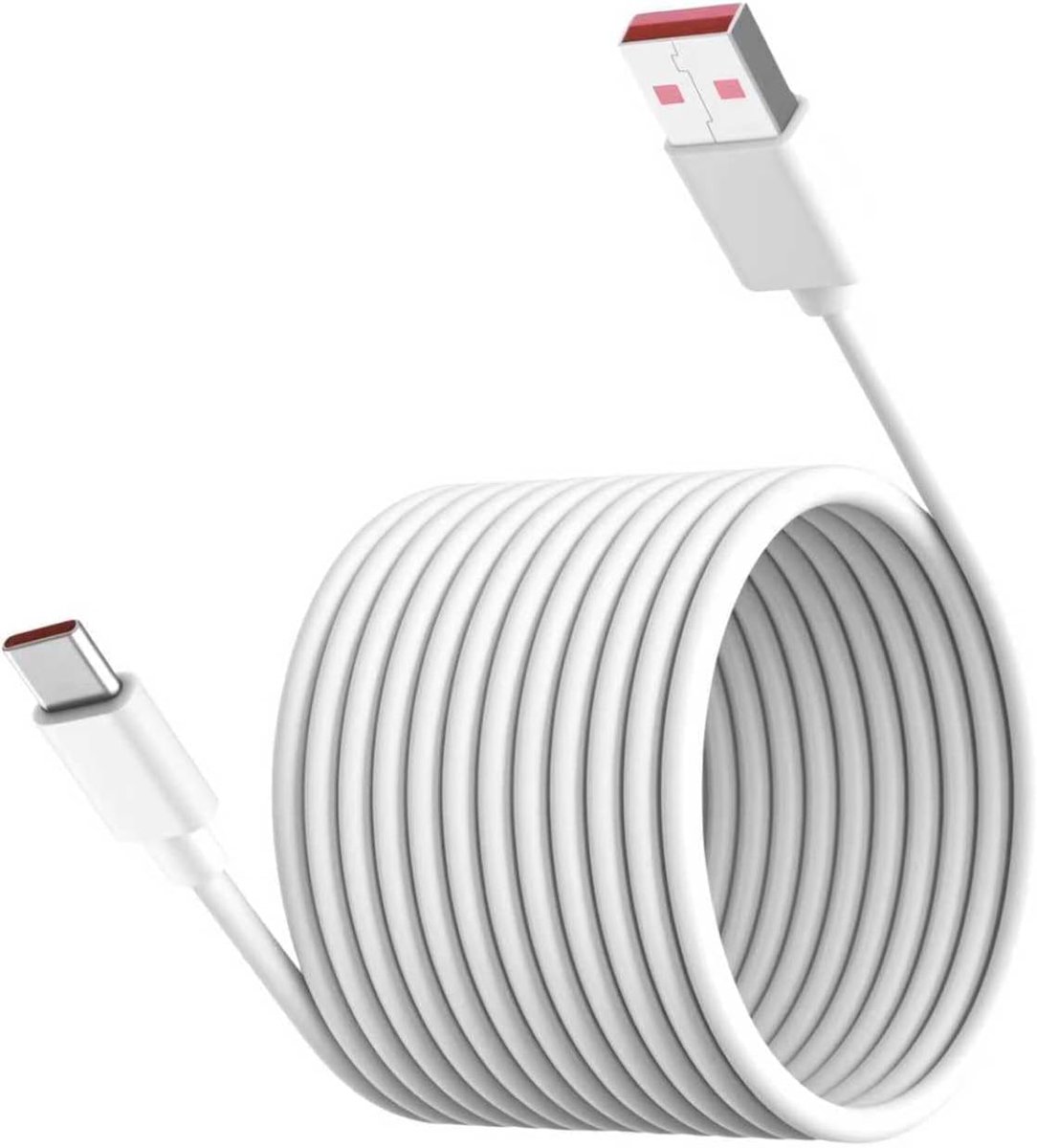 C-Kabel 5M voor Mi Camera 2K Magnetic Mount Beveiligingscamera's,Wit