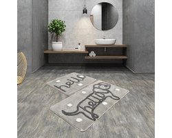 60x100 cm + 50x60 cm WiBOS It (set van 2) (Badkamertapijten Hi Dog (set van 2), 60x100 cm + 50x60 cm)