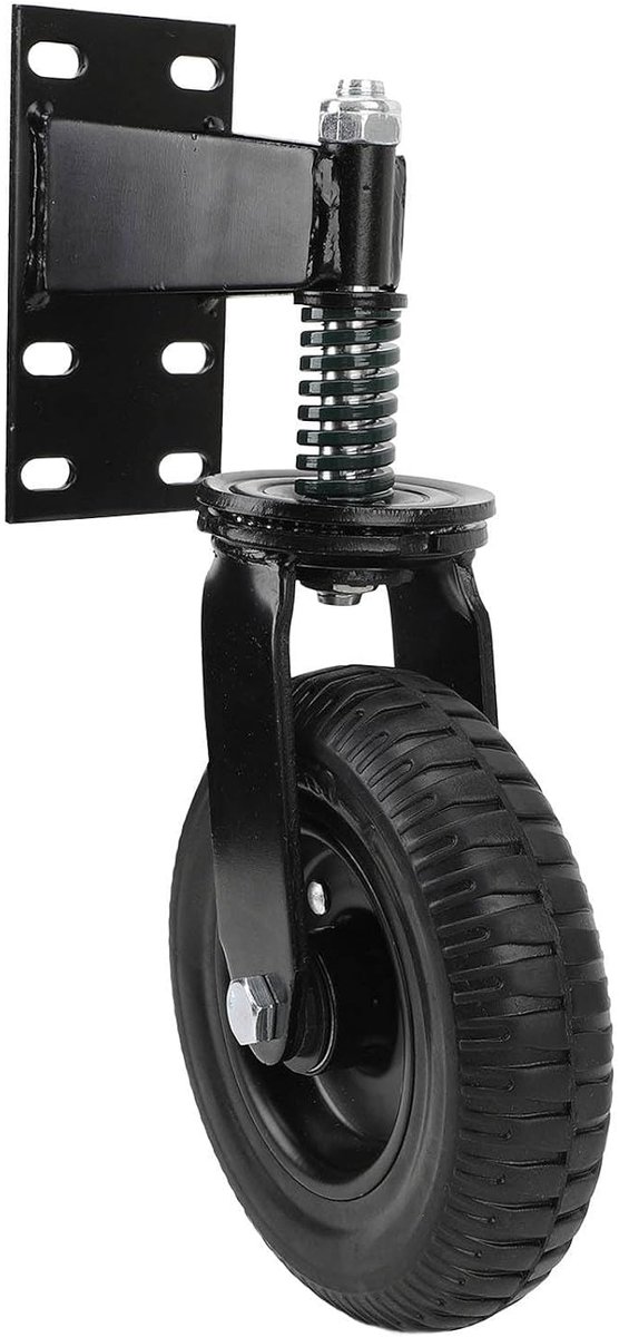 8 Inch Poortwiel Heavy Duty 600lb Dragende Poortzwenkmachine, Stille Veer Gedempt 360 ° Roterend, Poortwiel voor Metalen Buispoort Draaipoort