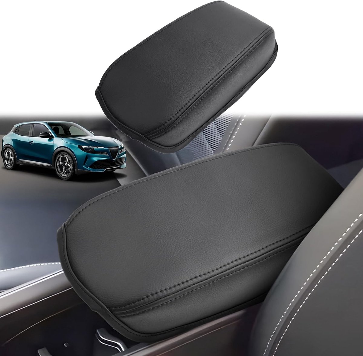 Middenarmsteunhoes Alfa Romeo Junior 2025 2026 - PU-leer microvezel - Bescherming armleuning - Langdurige schoonheid - ShopVlot