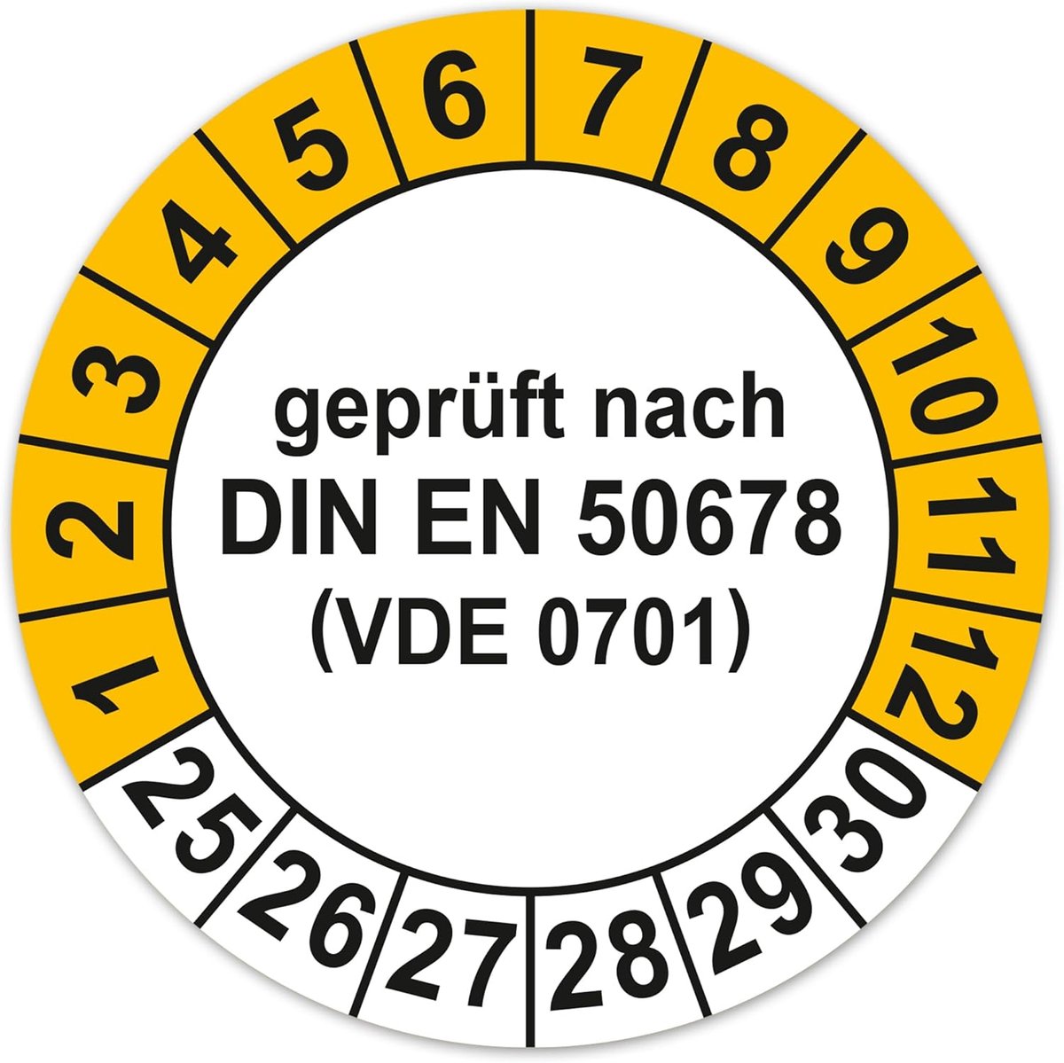 Teststickers 30 mm - Waterproof film - Zelfklevend - Duidelijke keuringstijd - ShopVlot
