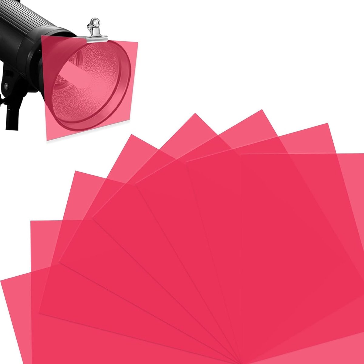 Kleurfolie, folie, hittebestendig, kleurfolie, A4, transparante kleurcorrectie voor lampen, paarse lampfolie, 29,7 x 21 cm, kleurfilter, foto, studio, spot, stroboscoop, flits, led-podium