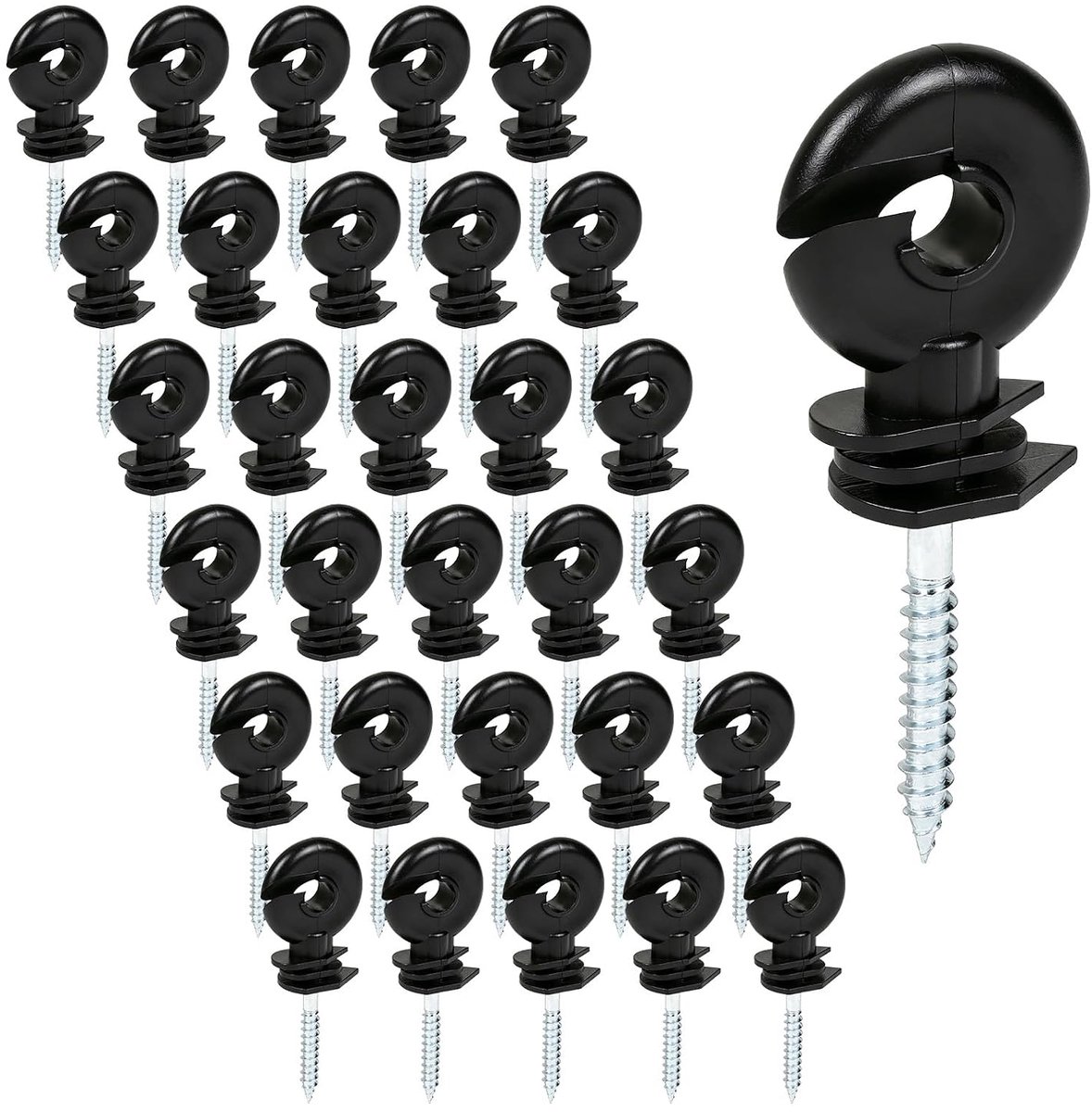 30 stuks isolatoren voor elektrisch hek, 9 cm, voor draad, touw