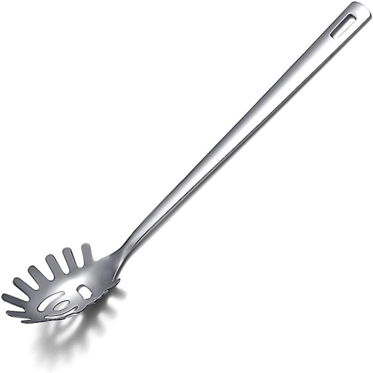 Spaghettilepel, Berglander Pasta Server, RVS Pasta Lepel, Pasta Vork, Noddle Vork, Hittebestendig, Vaatwasmachinebestendig, Gemakkelijk schoon te maken
