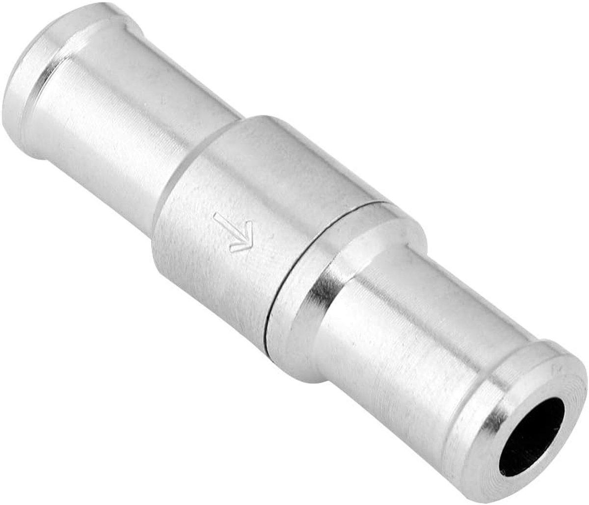 Brandstofterugslagklep Eenrichtingsterugslagklep, getrapte aluminium inline rechte terugslagklep, brandstofgas Vloeibare lucht Eenrichtingsterugslagklep(12mm)