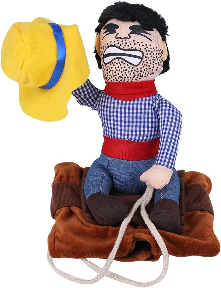 Cowboyrijder Hondenkostuum Grappig Ridder Rijkleding Cosplaykleding voor honden (4 maten) (XL)