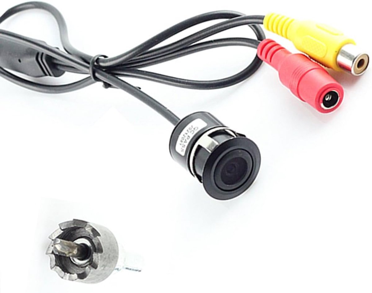 Auto achteruitrijcamera backup camera bumper gatboren 18 mm houder universele pasvorm parkeerhulp rasterlijnen