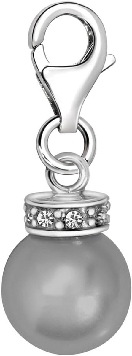 Verzilverd Parels Thema Charm Bedel Hangers voor Armbanden en Accessoires