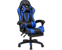 Bayt Gamestoel - Gaming chair - Gamingstoel - Comfort gamer stoel - Zwart en Donkerblauw