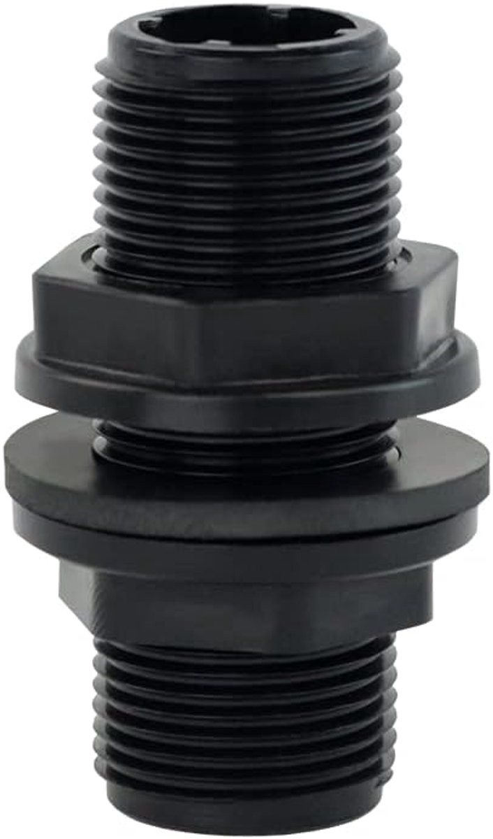 Tondoorvoer 1/2 inch 21mm buitendraad - tankdoorvoer voor regenton, 1 stuk