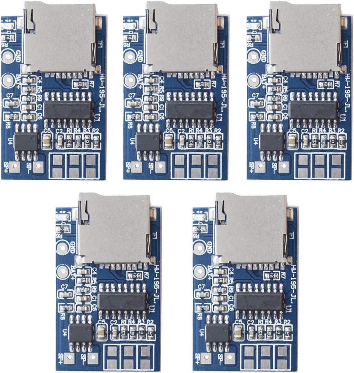 5PACK GPD2846A TF Card MP3 Decoder Board 2W Versterker Module 3.7V/5V Ondersteuning FM Radio Audio Modus voor Arduino