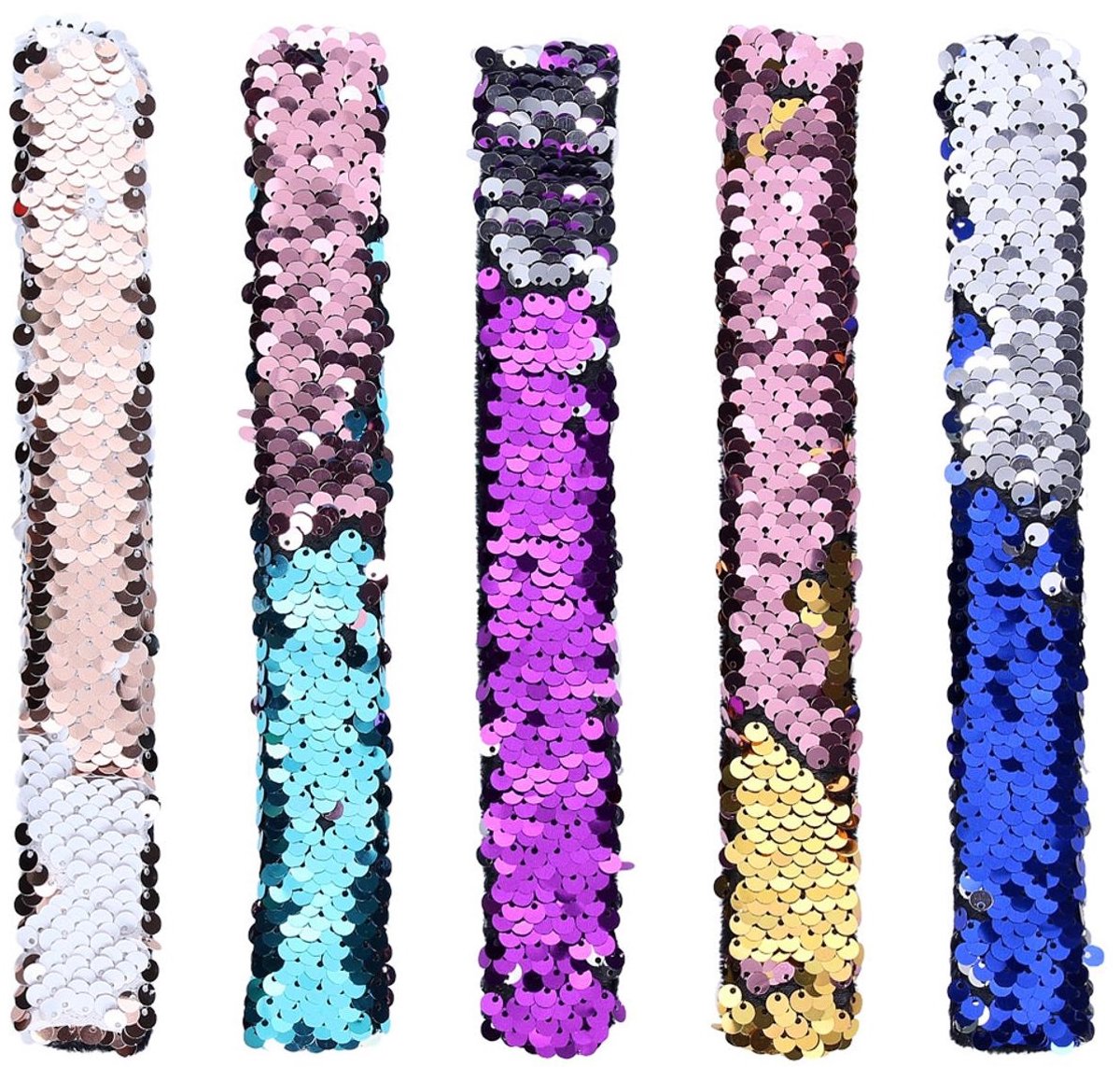 Klaparmband met Pailletten – Pluche & Glinsterend – 22 cm – Ideaal voor Kinderfeestjes, Traktaties & Grabbelton