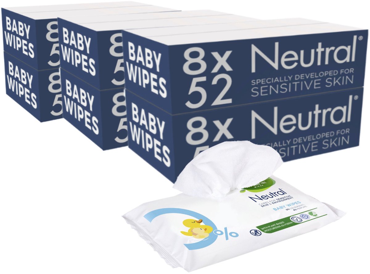 Neutral - Baby Billendoekjes - 48 x 52 = 2496 stuks - 0% Parfum