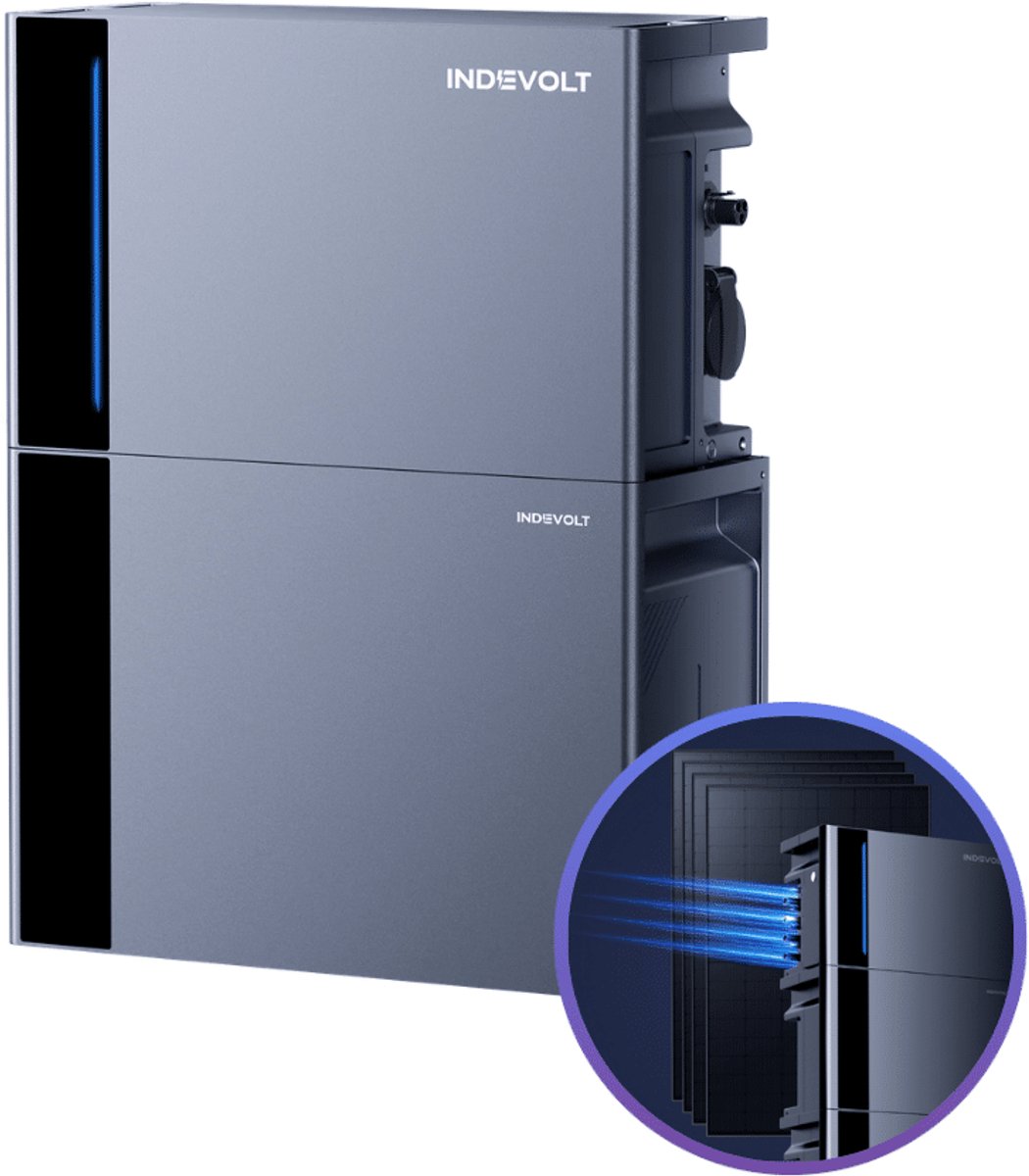 Indevolt - PowerFlex 2000 Hybride - 6 kWh - Thuisbatterij met Stekker - Plug & Play