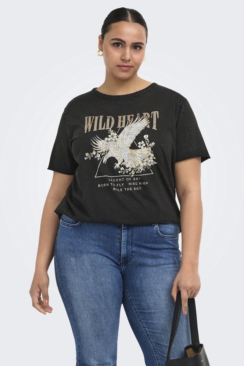 ONLY CARMAKOMA - CARLUCY REG S/S TOP JRS NOOS Dames Top