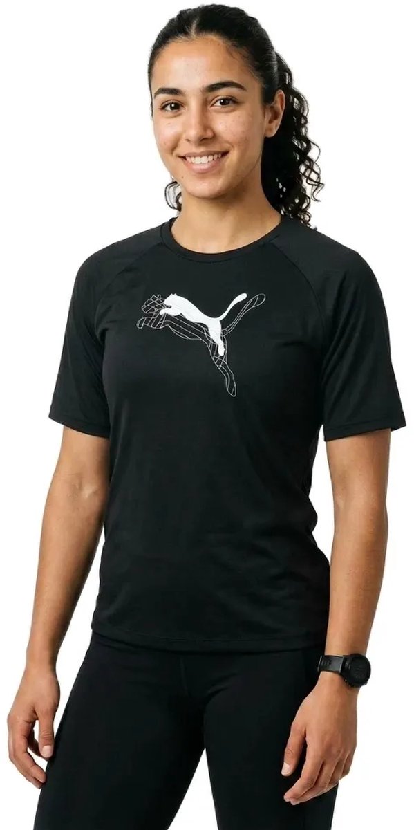 Puma Evostripe Graphic Relaxed Fit T-shirt Met Korte Mouwen S Vrouw Zwart