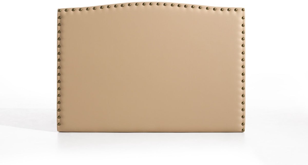 Hoofdbord Ambar voor bed van 135 van kunstleer in camel 154x115x8. Matris