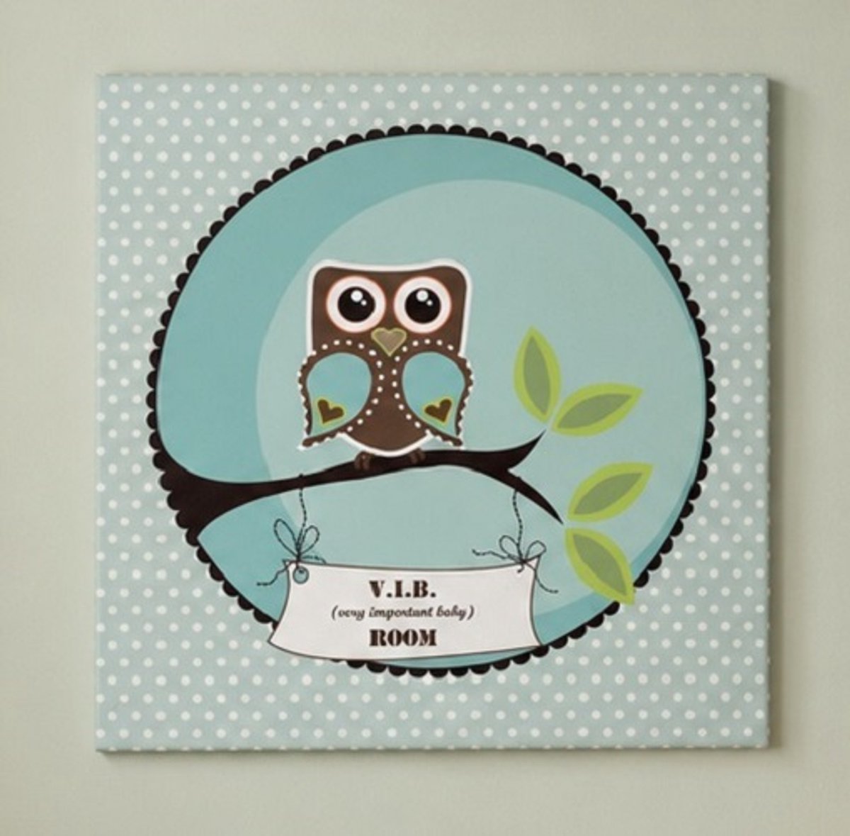 ZoeZo Design - schilderij - canvas - baby - kind - kinderkamer - babykamer - geboortecadeau - 40 x 40 cm - met spreuk - uil - blauw