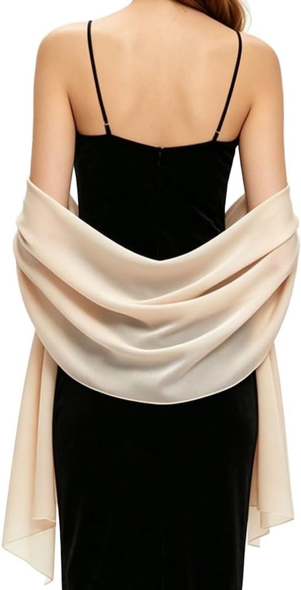 Sjaal Dames - 200 x 70cm - Shawl dames - Omslagdoek - Chiffon Sjaal - Omslagdoek - Zacht & Huidvriendelijk - Glans Van Zijde - Dunne Omslagsjaal - Ademend - Shawl - Kado - Bruidssjaal - Trouwstola - Elegante Avondsjaal - Lange Chiffon Stola -TENGYIF®