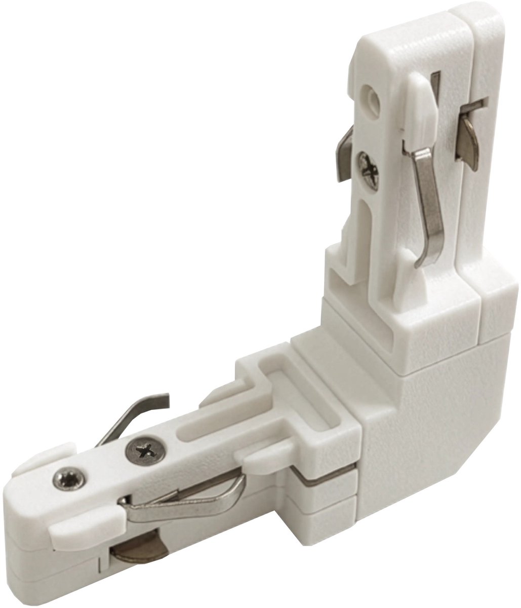 Fantasia Micro Line wand-muur connector voor railsysteem, verbindingsstuk, kleur wit