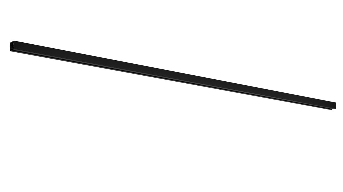 Micro Line Mini 1-fase railsysteem van 300 cm in zwart aluminium, IP20, voor opbouwspots zonder lichtbron