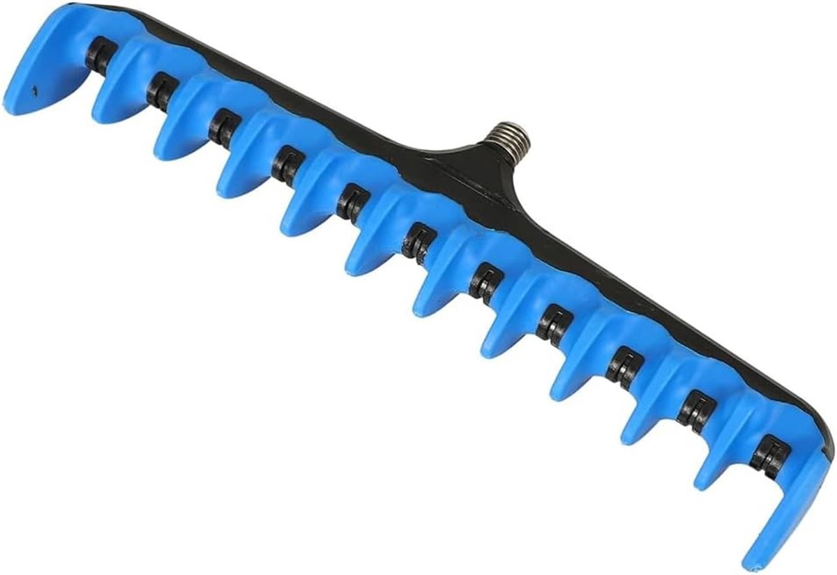 Visstokhouder van ABS materiaal met puntige vorkontwerp, blauw, 19.8 x 6.3 cm, ideaal voor karper- en forelvissen, stevig en duurzaam