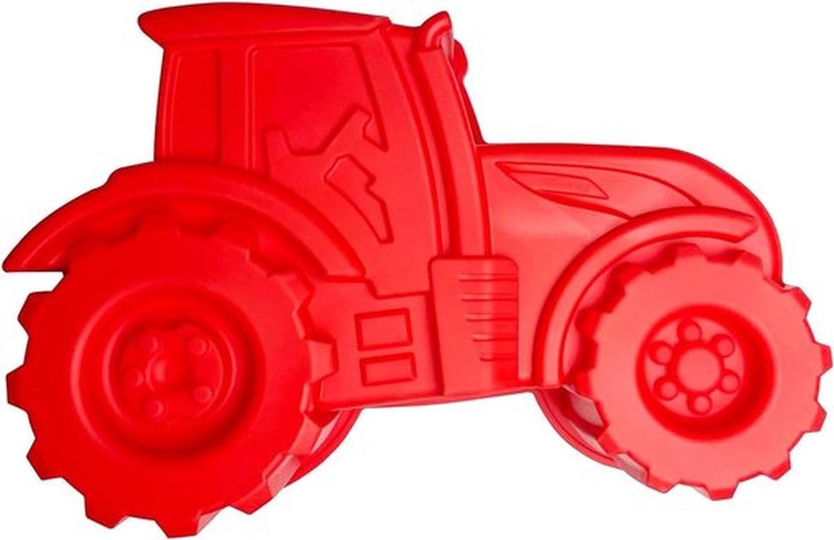 Siliconen bakvorm voor 3D tractor - cake, pudding, gelei - verjaardagstaart decoratie - rood - kinderen - feestelijk