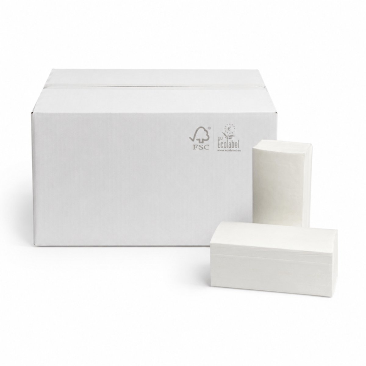 Papieren handdoekjes Z vouw 2 laags 3200 stuks 24x21cm cellulose z-vouw