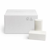 Papieren handdoekjes Z vouw 2 laags 3200 stuks 24x21cm cellulose z-vouw