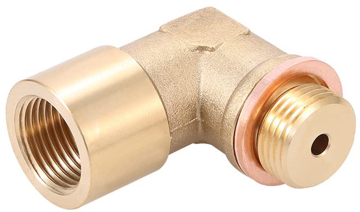 Zuurstofsensor Verlengkabel Messing Connector Auto Modificatie Onderdelen 90 Graden M18x1.5 - Universele Auto Sensor