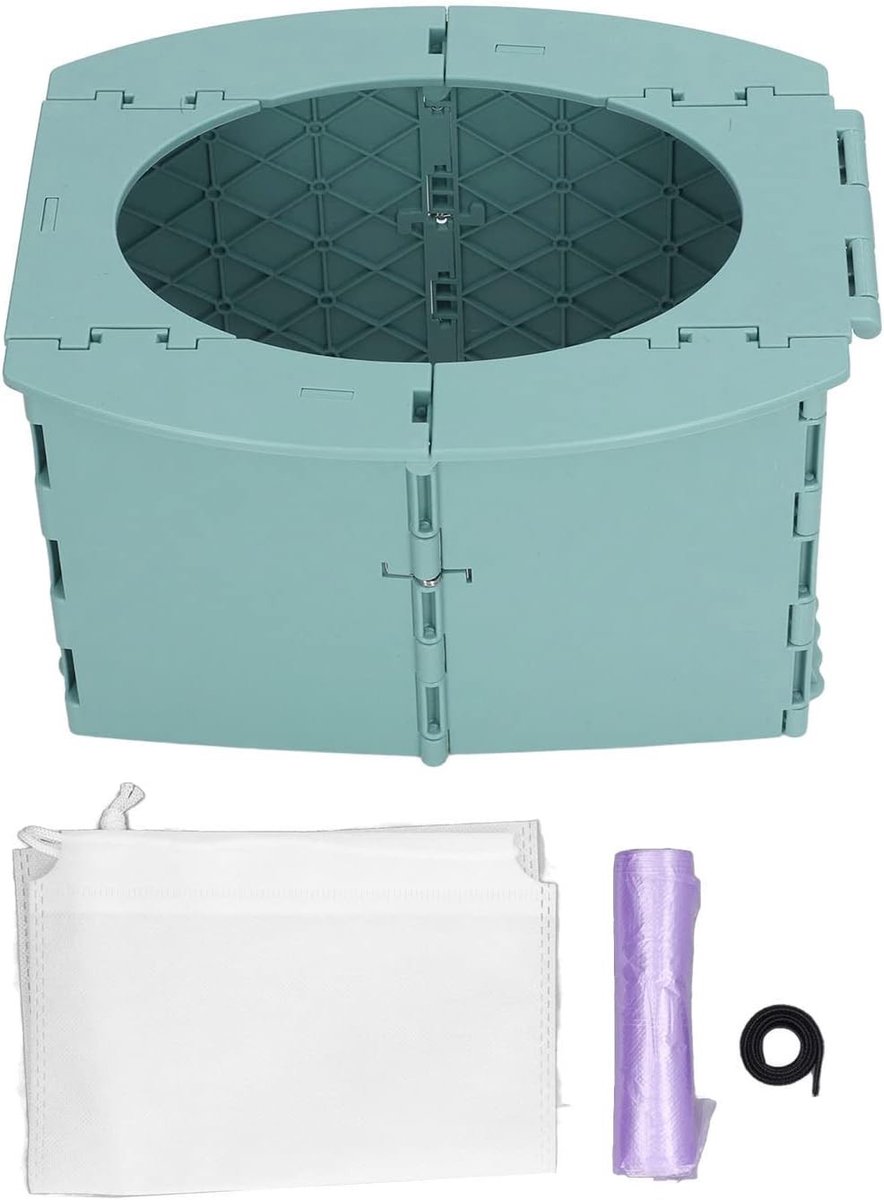 Opvouwbaar potje - Groen - Babytoilet voor Peuters - Draagbaar en Lichtgewicht - Voor Reizen en Toilettraining