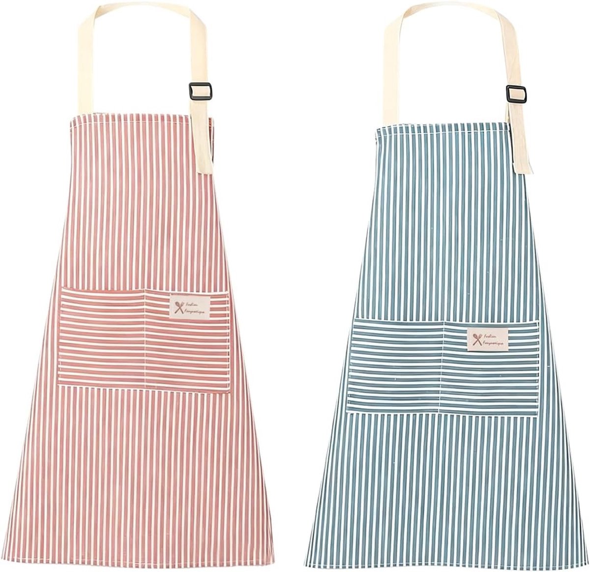 Stijlvolle Keuken Schort voor Vrouwen met Zak - Verstelbare Kookschort voor Thuisgebruik en Koken