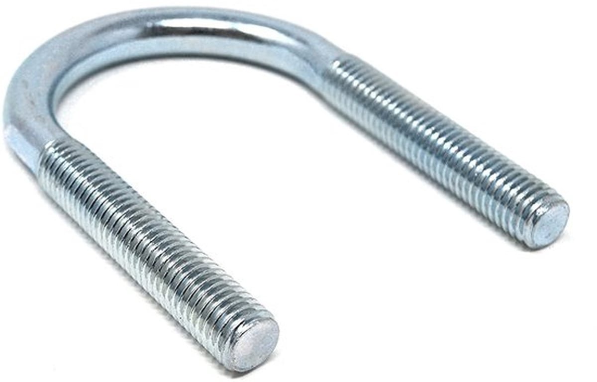 - Beugelschroef - Ronde stalen beugel - Galvanisch verzinkt - M10 x Ø 25,0-26,9 mm - Schroefdraadbeugel - Geschikt voor leidingen - Zilver