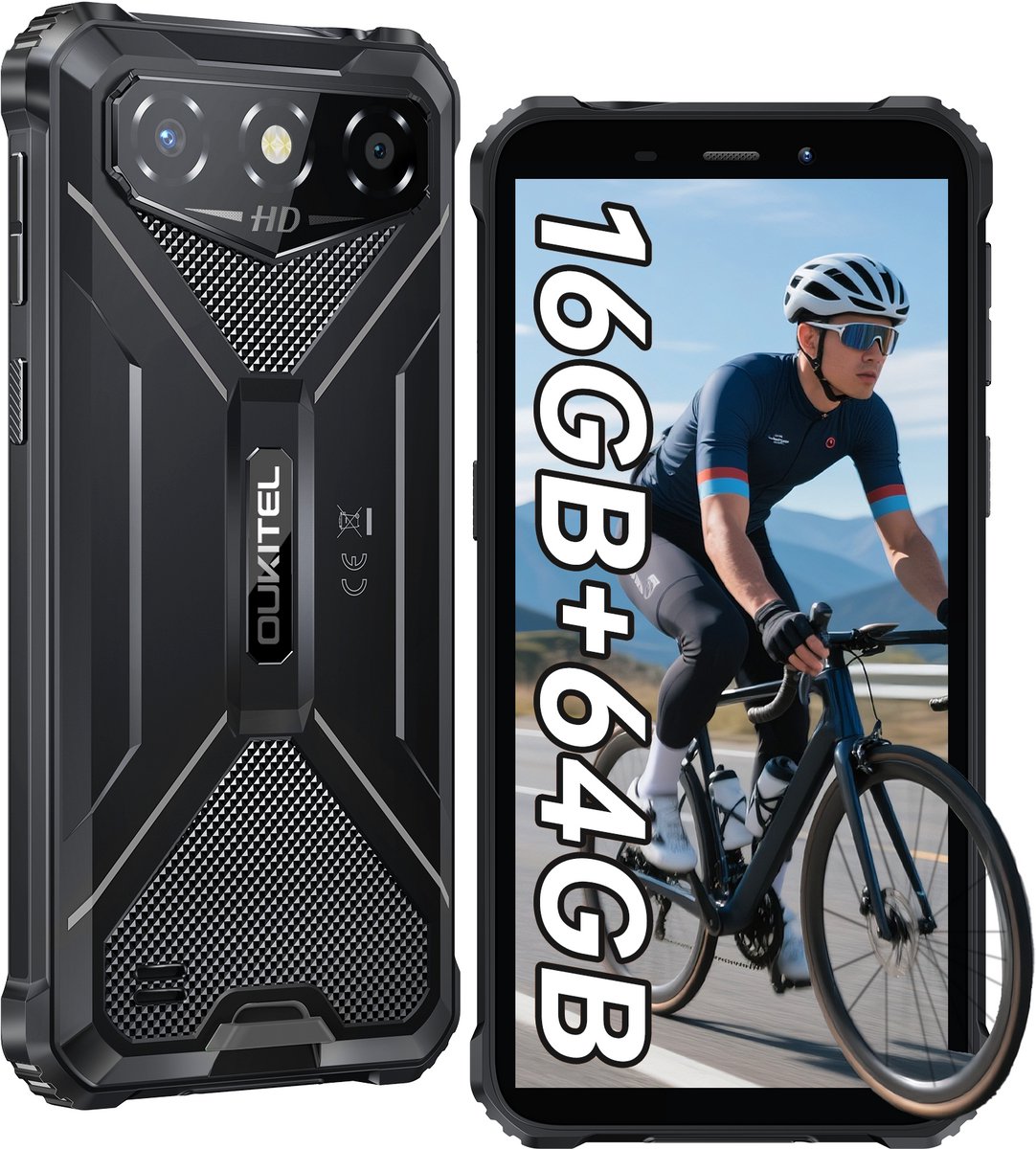 OUKITEL G3 Outdoor Smartphone 16GB RAM-64GB ROM-6300mAh batterij-6.0 inch HD-4G